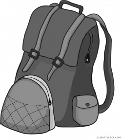 Grayscale Backpack Tools free black white clipart images ...