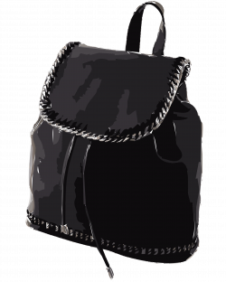 Clipart - Black Leather Backpack without logo
