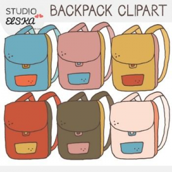 Backpack Clipart - Studio ELSKA | Crafty Ideas | Clip art ...