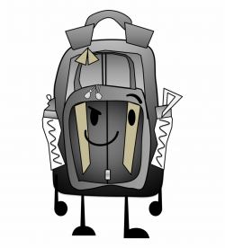 Clipart Backpack Object - Anthropomorphic Insanity Backpack ...