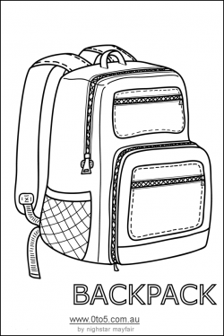 backpack or rucksack printable template | stamps | Backpacks ...