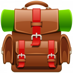 Brown Tourist Backpack PNG Clipart Image | global game jam 2017 ...