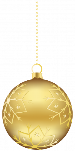 Large Transparent Gold Christmas Ball Ornament PNG Clipart ...