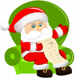 Santa Claus Sitting on Chair PNG Clip Art Image | Gallery ...