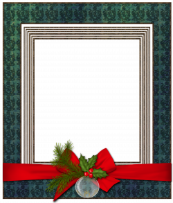 Blue Transparent Christmas Photo Frame with Christmas Ball ...