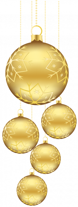Christmas Golden Balls Ornaments PNG Picture | Gallery Yopriceville ...