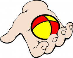 Clipart - hand with juggling ball