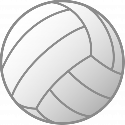 Simple White Volleyball - Free Clip Art