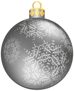 Silver Christmas Ball PNG Clipart - Best WEB Clipart
