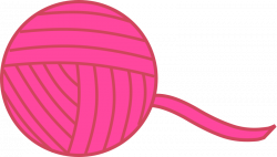 Clipart - Pink Ball of Yarn