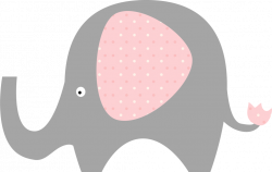 Pink And Grey Elephant Clipart | love | Pinterest | Grey elephant ...