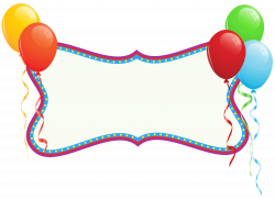 Birthday Holiday Banner with Balloons PNG Clipart | Download ...