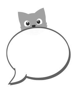 Clipart - speech balloon with cat
