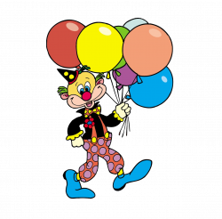 Clown Circus Birthday Balloon - Clown holding balloons 1248*1231 ...