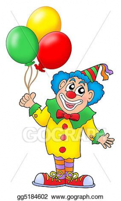 Stock Illustration - Clown with balloons. Clipart gg5184602 ...