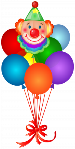 Birthday Balloons with Clown PNG Clip Art | Gallery Yopriceville ...