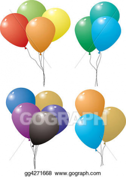 Stock Illustrations - Balloon set. Stock Clipart gg4271668 ...