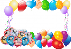 Happy Birthday Frame With Balloons transparent PNG - StickPNG