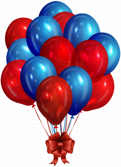 Balloon Blue Clip art - Blue Red Bunch of Balloons Clip Art PNG ...