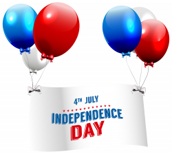 Independence Day with Balloons Transparent PNG Clip Art Image ...