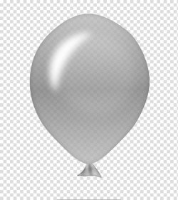 White Balloon Black Sphere, Grey transparent background PNG ...