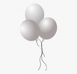 Balloons Clipart Grey - Transparent White Balloons Png ...