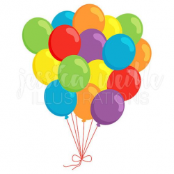 Bunch of Balloons Cute Digital Clipart, Balloons Clip art ...