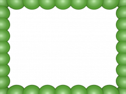 Light Green Bubbly Pearls Rectangular Powerpoint Border | 3D Borders