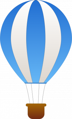 Clipart - Vertical Striped Hot Air Balloons