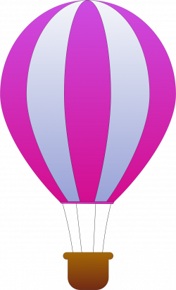 Clipart - Vertical Striped Hot Air Balloons 3