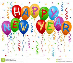 Happy New Year Balloons Clipart 1 While Banner | Clipart