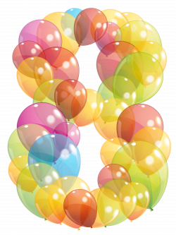 Transparent Eight Number of Balloons PNG Clipart Image | Gallery ...