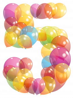 Transparent Five Number of Balloons PNG Clipart Image | Gallery ...