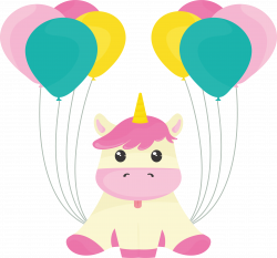 Balloon Unicorn Clip art - A unicorn with a balloon 3386*3162 ...