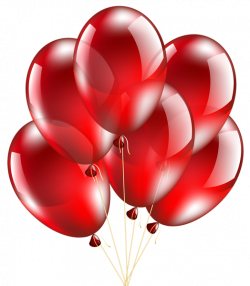 Red Balloons Transparent PNG Clip Art Image | Transparent Clip ...