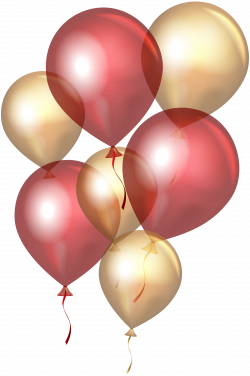 Transparent Red Gold Balloons PNG Clip Art | Gallery Yopriceville ...
