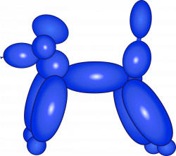 Clipart - Balloon Dog Blue
