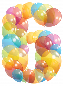 Transparent Six Number of Balloons PNG Clipart Image | Gallery ...