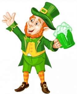 St Patrick Day Leprechaun with Green Beer Transparent PNG Picture ...