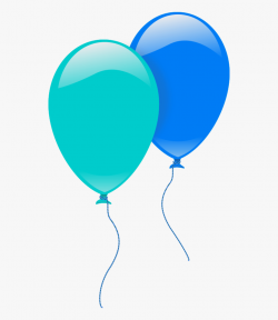 Balloons Clipart Teal - Green And Blue Balloons Clipart ...