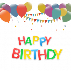 Happy Birthday Text Effect With Balloon PNG And PSD, Happy Birthday ...