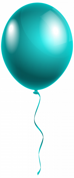 Balloon Sphere Font - Single Modern Blue Balloon PNG Clipart ...