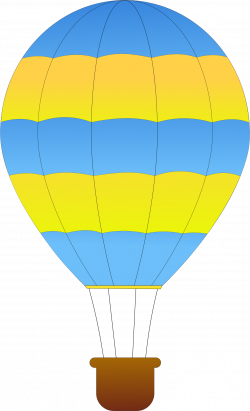 Clipart - Horizontal Striped Hot Air Balloons 1