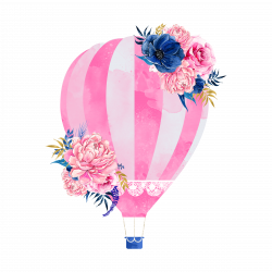 Wedding invitation Hot air balloon Clip art - Pink hot air balloon ...