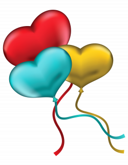 Red Blue and Yellow Heart Balloons PNG Clipart Picture | Gallery ...