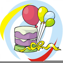 Clipart Birthday Cake And Balloons | Free Images at Clker ...