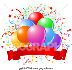 Vector Art - Birthday balloons design. EPS clipart ...