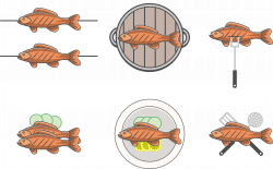 Fried fish Roasting Clip art - Cartoon fish 5163*3212 transprent Png ...