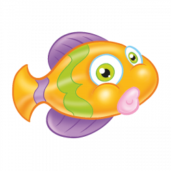 Tropical Fish Wall Decals for Kids, Yellow Fish Sticker