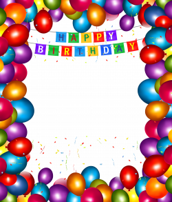 Happy Birthday Transparent Balloons PNG Frame | Gallery ...